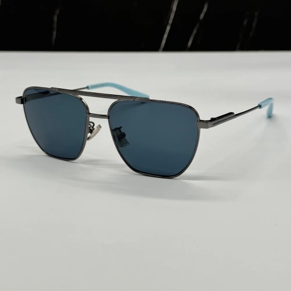 NEW BV1236S 004 BOTTEGA VENETA AVIATOR GREY BLUE UNISEX SUNGLASSES